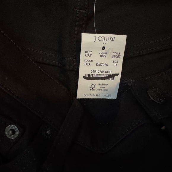 NWT J. Crew Factory Flare crop black jean in all-day stretch SZ 31(US 12) - Picture 7 of 7